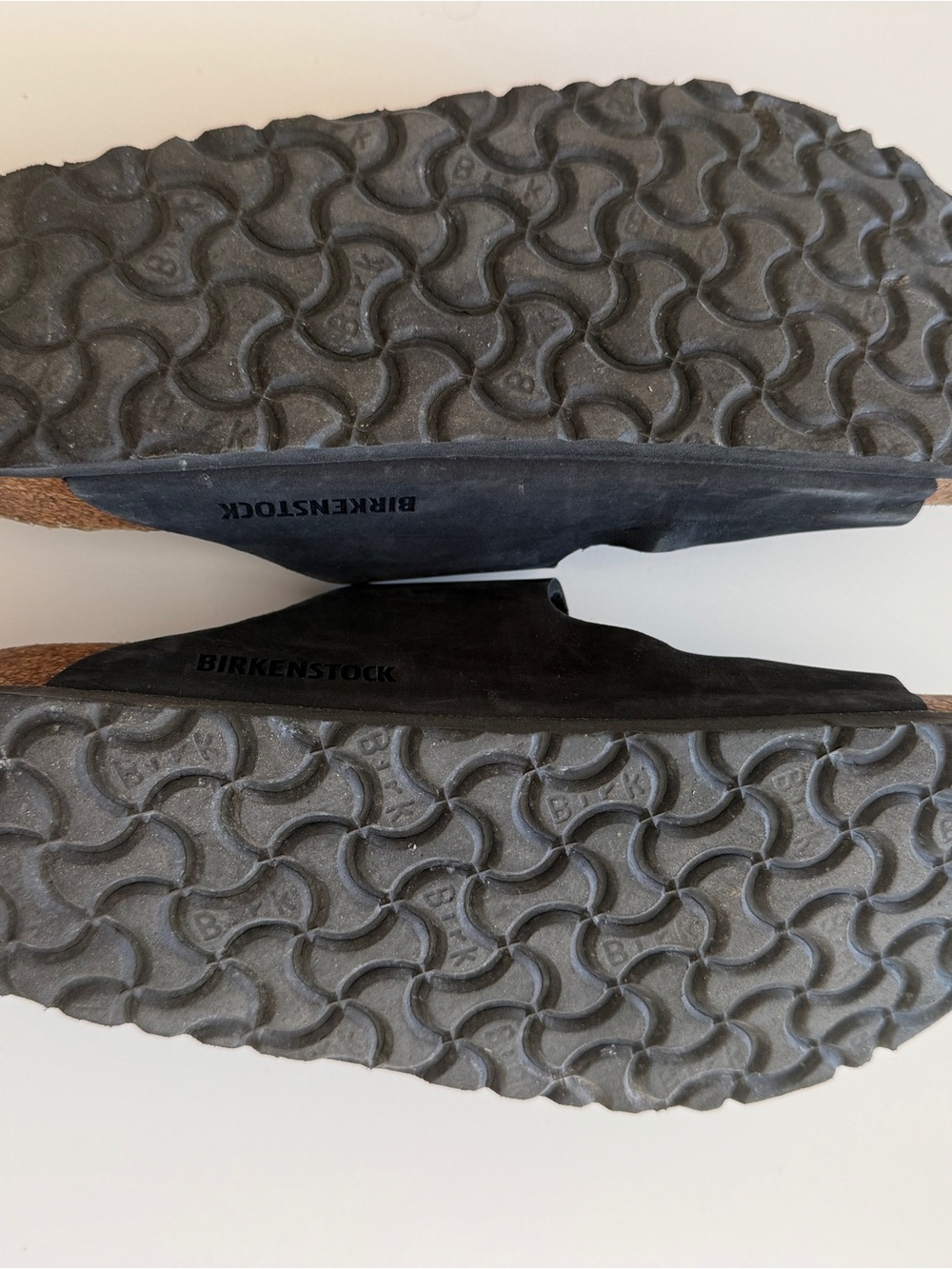Birkenstock Women's Black Double-Buckle Sandals with Gold Buckles - Picture 3 of 3
